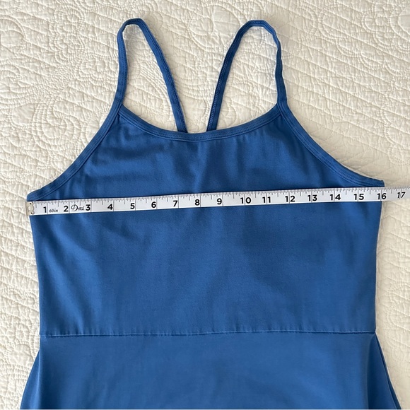 Pact Fit and Flare Strappy Blue Midi Dress Women’s Size Large - Picture 5 of 9